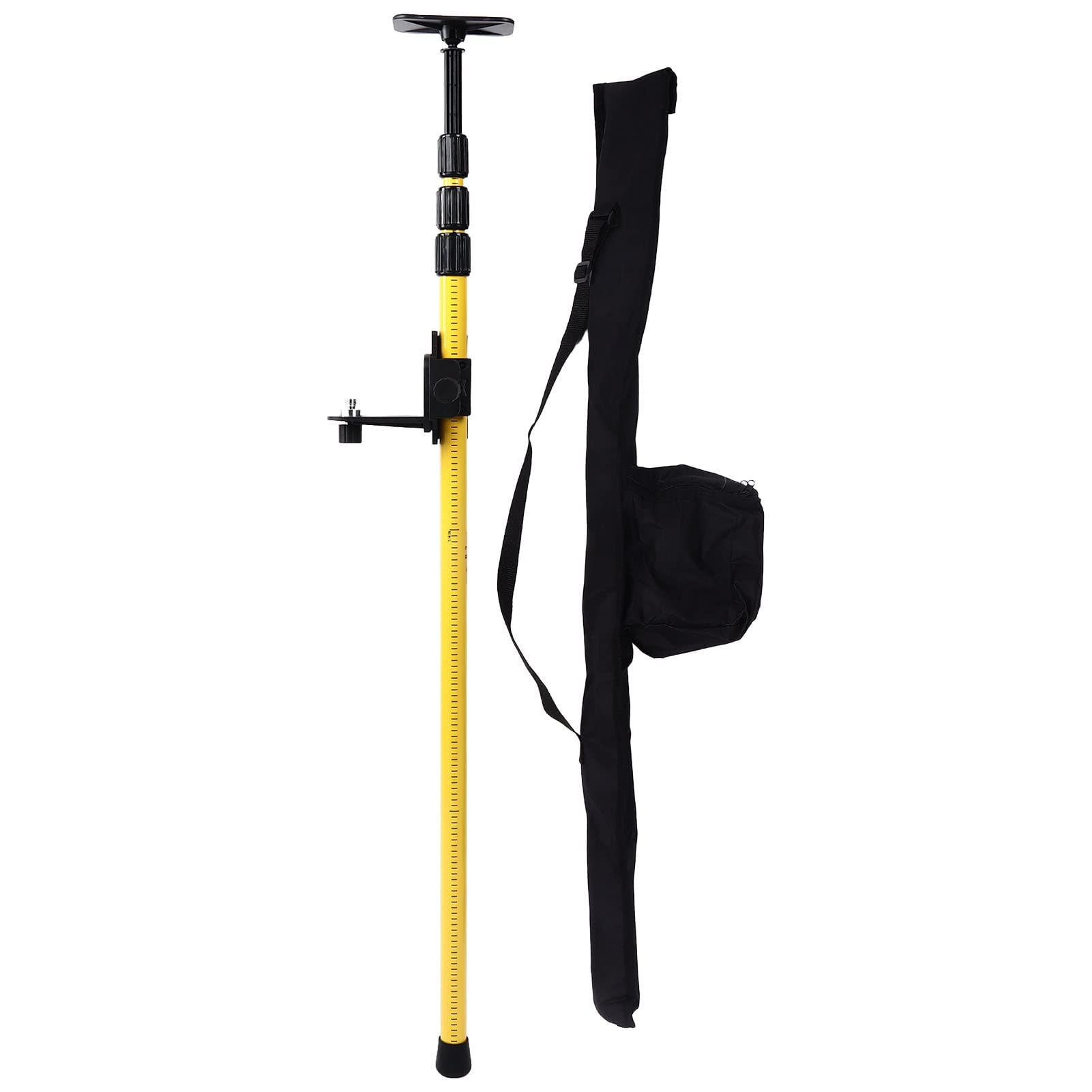 Asta Telescopica per Livello, Asta di Supporto Telescopica 2,8 M, Supporto Telescopico, Asta di Montaggio Regolabile per Rotativi e di Linea