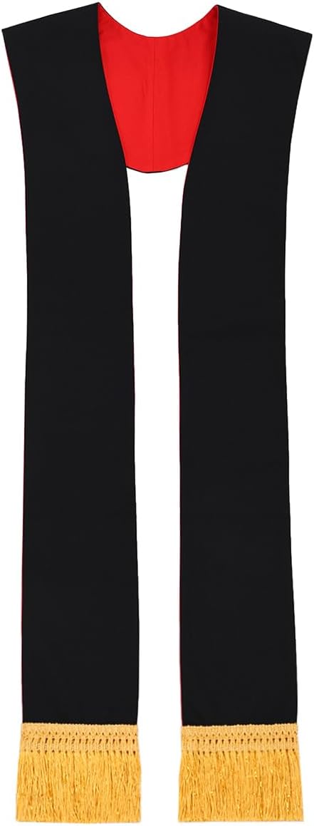 BLESSUME Church Priest Reversible Stole Pastor Mass Stole with Fringe