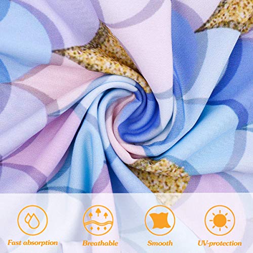 2 Pcs Kids Neck Gaiter Balaclava, Summer Face Cover Bandana, Mask Toddler Half Face Protective Reusable Infinity Scarf, Gift for Girls Boys, Baby Headwear For Fishing,Hiking Mermaid Dinosaur