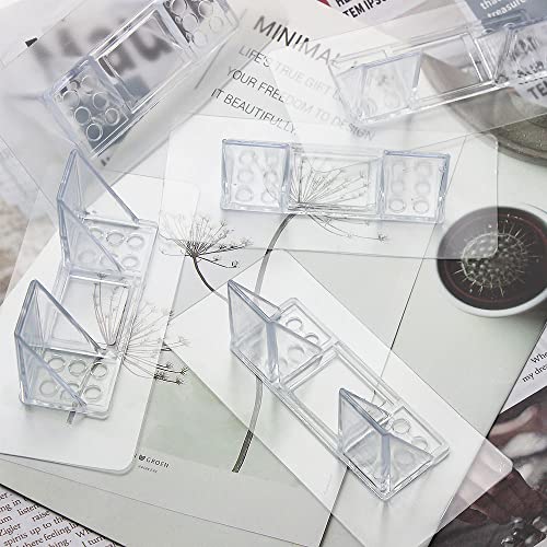 6 Pieces Large Size Adhesive Shelf Bracket, Double Row Thickened And Reinforced Design Shelf Support Pegs For Shelves Kitchen Cabinet Book Closet #TOP4