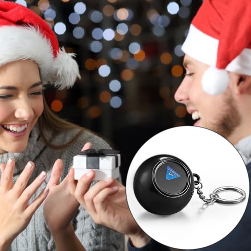 YOXIER Magic Eight Ball,8 Ball Retro Edition Fortune Telling Ball with Floating Answers,Novelty Toy Funny Gift Magic 8 Black Ball Black