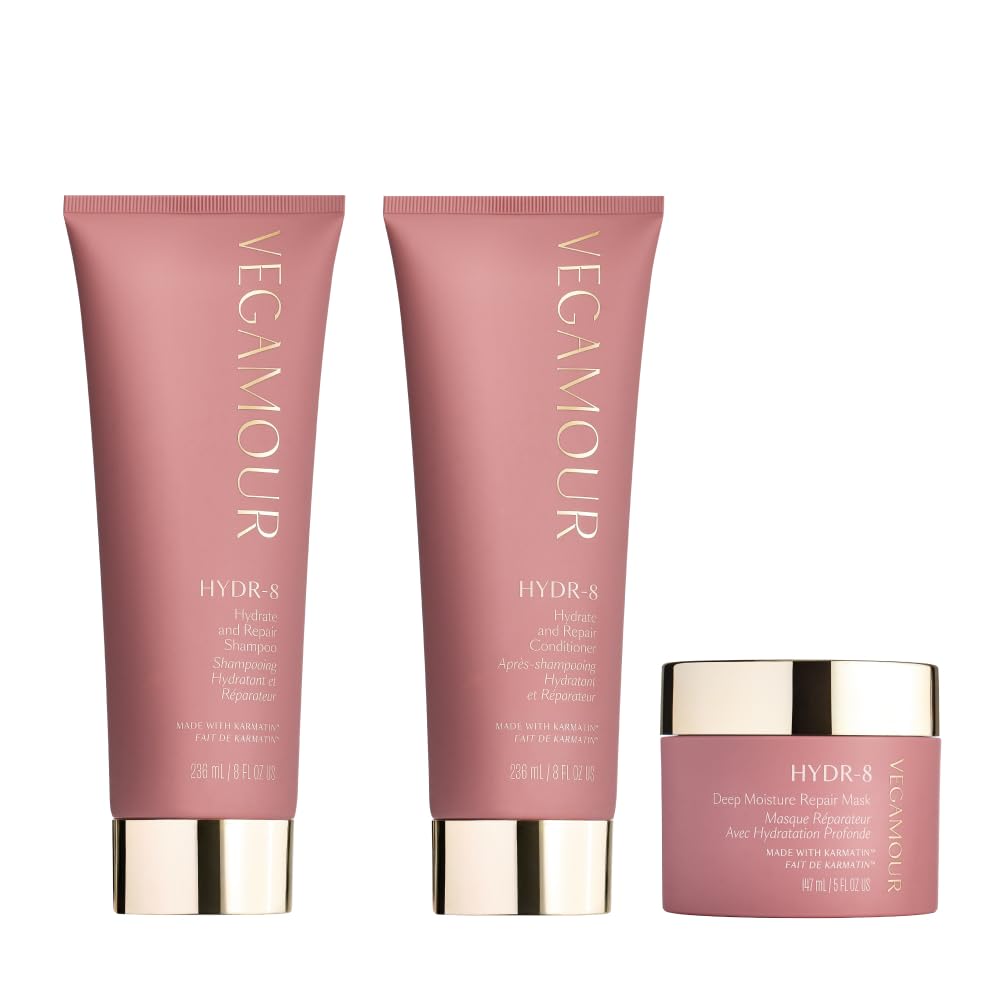 VEGAMOURHYDR-8 Essentials Kit Includes HYDR-8 Hydrate and Repair Shampoo & Conditioner and HYDR-8 Deep Moisture Repair Mask