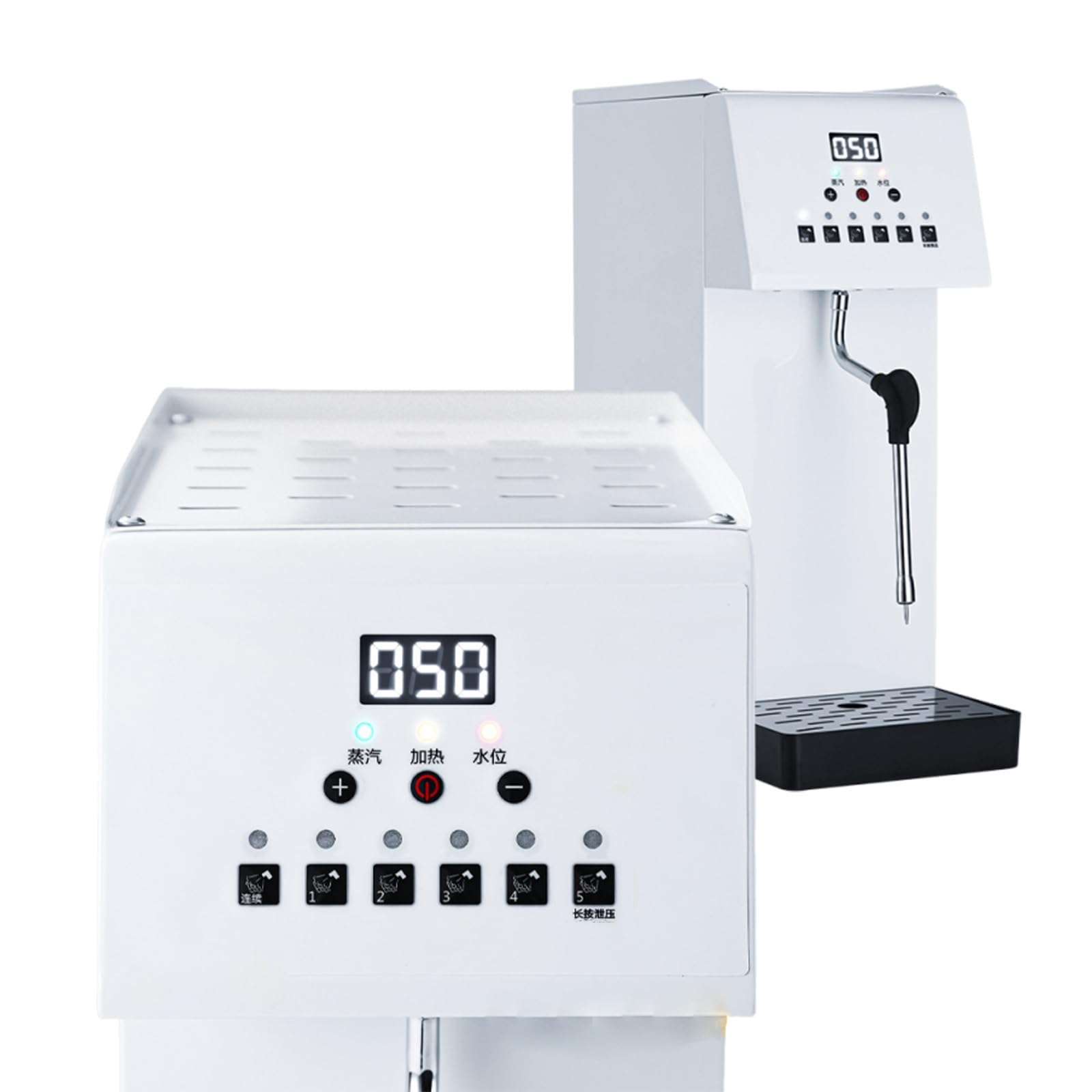 Spieniacz Do Mleka Z Podgrzewaczem 2500w 6l, Urzadzenie Do Spieniania Mleka Ze Stali Nierdzewnej Z Regulacja Temperatury I LED, Do Kawy Latte I Cappuccino