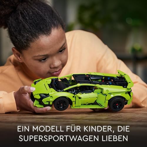 LEGO 42161 Technic Lamborghini Huracán Tecnica Spielzeugauto-Modellbausatz, Rennwagen-Bauset für Kinder, Jungen, Mädchen und Motorsport-Fans, Auto-Geschenk zum Sammeln