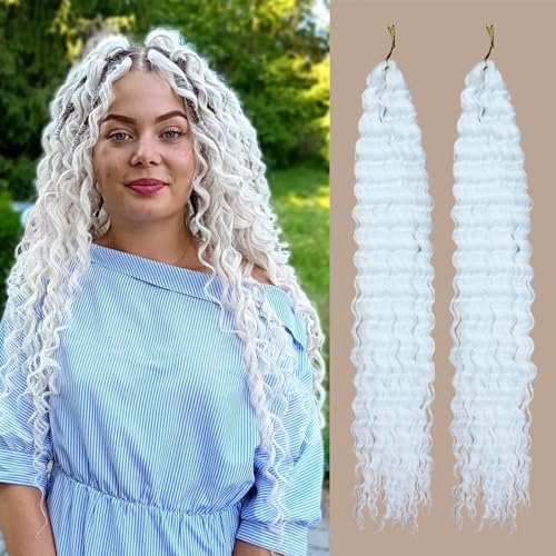 Ocean Wave Crochet Hair 24 Inch 2 Packs Deep Wave...