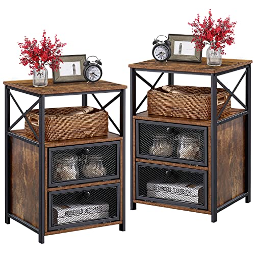 VECELO Nightstand Set of 2
