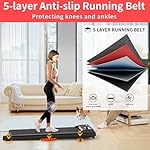 Portable Walking Treadmill for Home & Office,0.6-3.8MPH Speed, 2.5HP Under Desk Treadmill with Remote Control, Compact Design, LED Display, 300 lbs Max Weight Capacity - Image 5