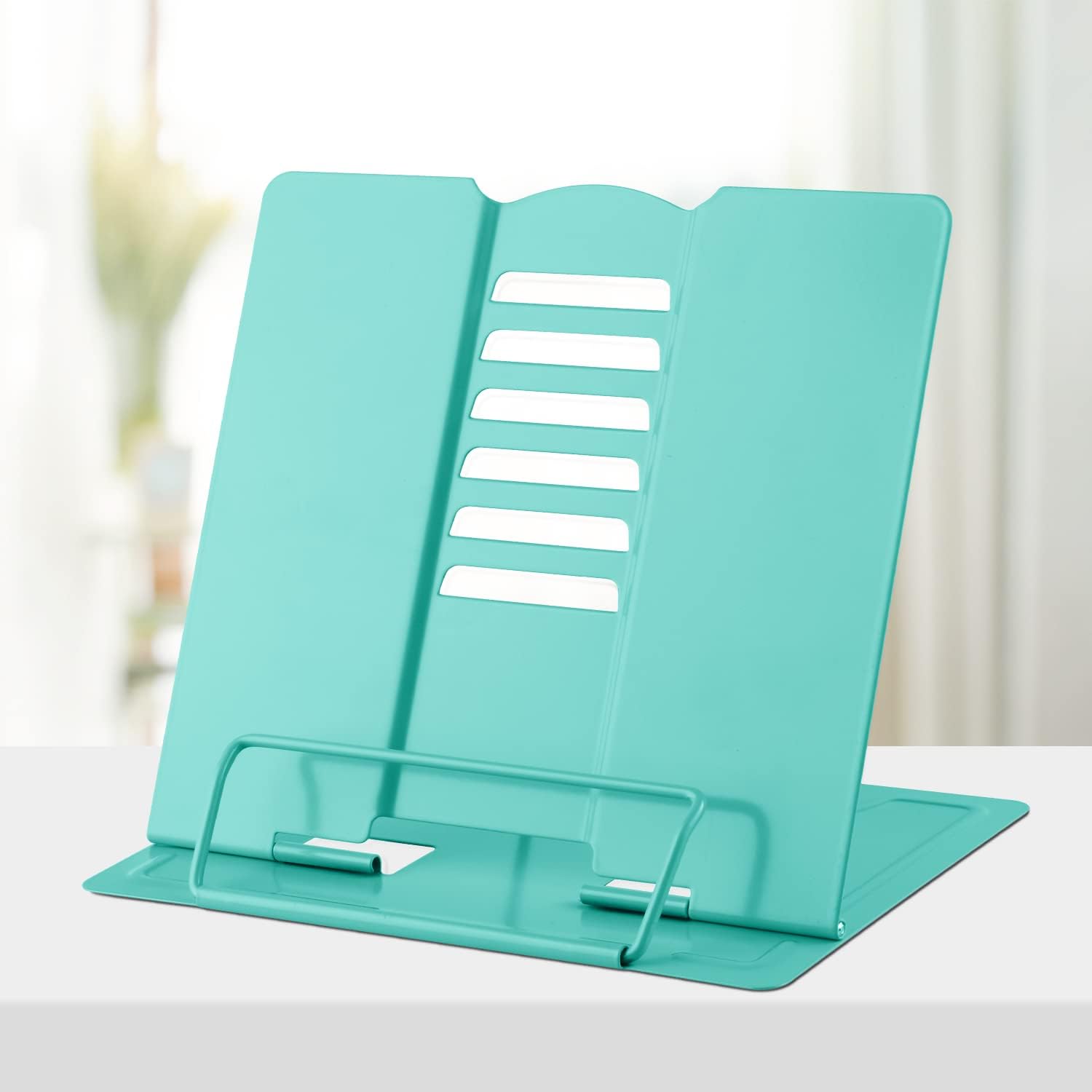 Honagu Book Stand Metal Desk Book Holder, Book Holders for