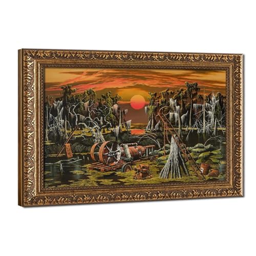 Impression sur toile Swamp John Rogers Cox cadre décoration murale salon