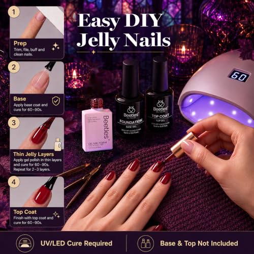 Beetles Jelly Gel Nail Polish Set 6 Colors Magic Kit - image 8