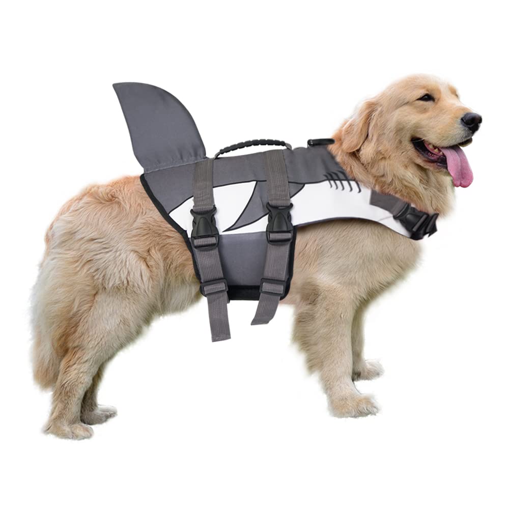 Doggie Style Store Gilet de sauvetage pour chien Motif aileron de requin Taille M