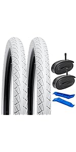 Amazon | YunSCM 2本セット,26 1.95 ホワイト,26x1.95 50-559 自転車
