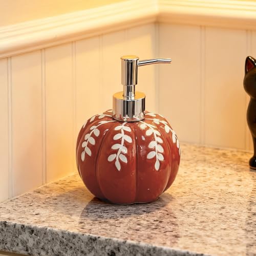 Kürbis-Seifenspender, dekantieren Sie Ihre Lieblings-Handwäsche in den Spender für den täglichen Gebrauch, verleihen Sie Ihrem Badezimmer einen Hauch von Herbst - Natur (Orange) Kürbis-Seifenspender, dekantieren Sie Ihre Lieblings-Handwäsche in den Spender für den täglichen Gebrauch, verleihen Sie Ihrem Badezimmer einen Hauch von Herbst - Natur (Orange)