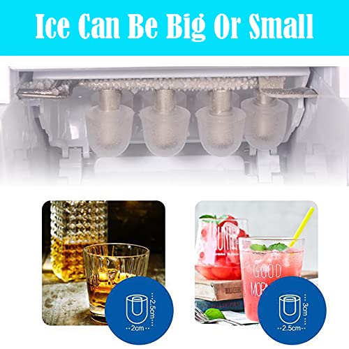 MHGD Tisch-Eismaschine, tragbare Eiswürfelmaschine, Eismaschinen, geräuscharme Selbstreinigungsfunktion, perfekt für… – Bild 6