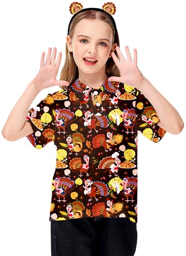 AOBUTE Kids Fourth of July Polo Shirt American Flag Golf Tee Shirts Short Sleeve Patriotic Outfits 3-14 Years3