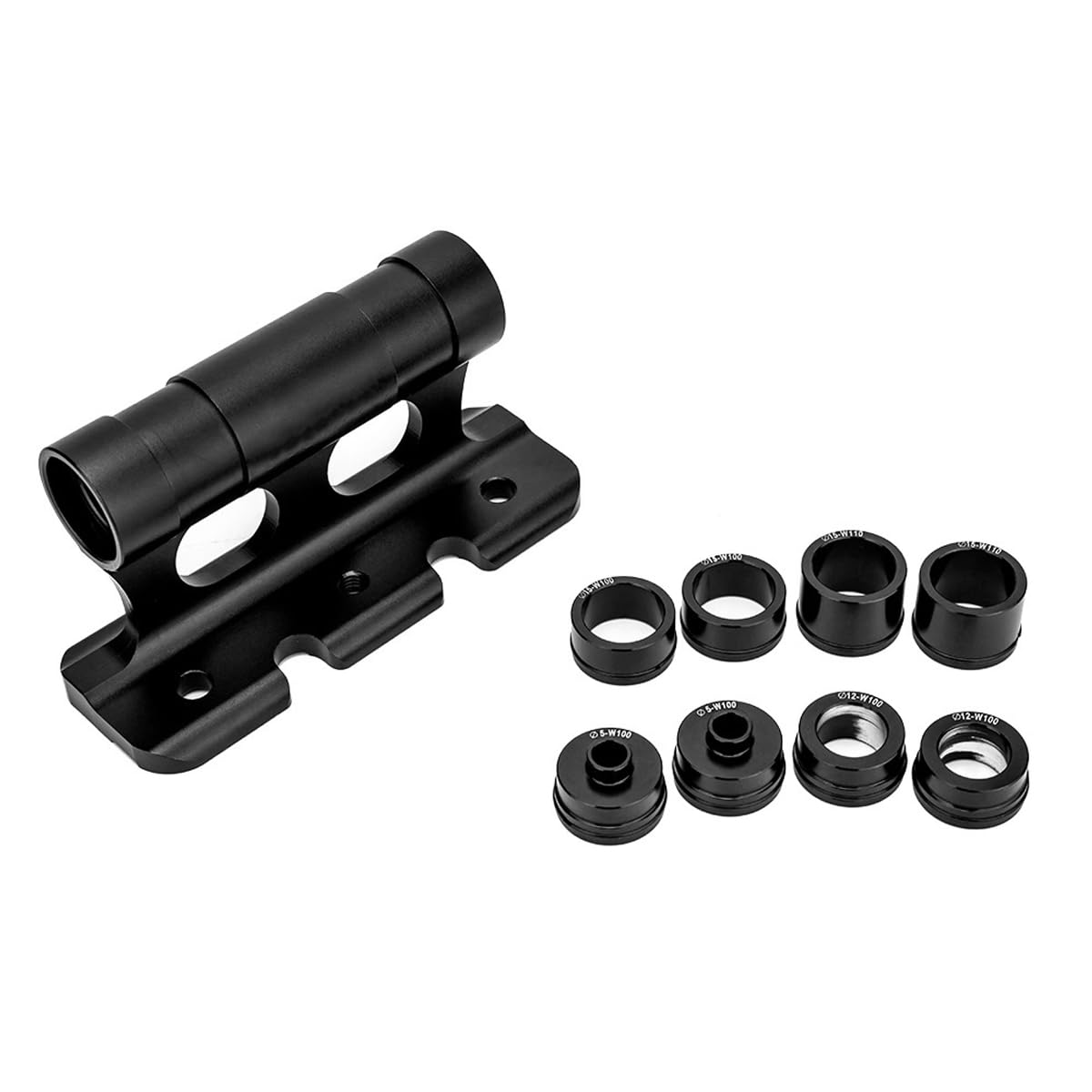 Muiltvoe Bike Fork Mount Quick Release Thru Axle Carriers Front Fork Block Car Roof Rack Carriers for 5x100mm 12x100mm 15x100mm 15x110mm Thru Axle Fitments