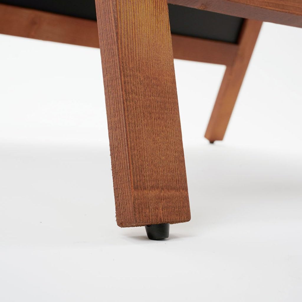 Cavalletto bifacciale con cornice in legno e lavagna magnetica nera 59x119cm scrivibile per esterno ed interno per lunga durata per ristoranti e negozi