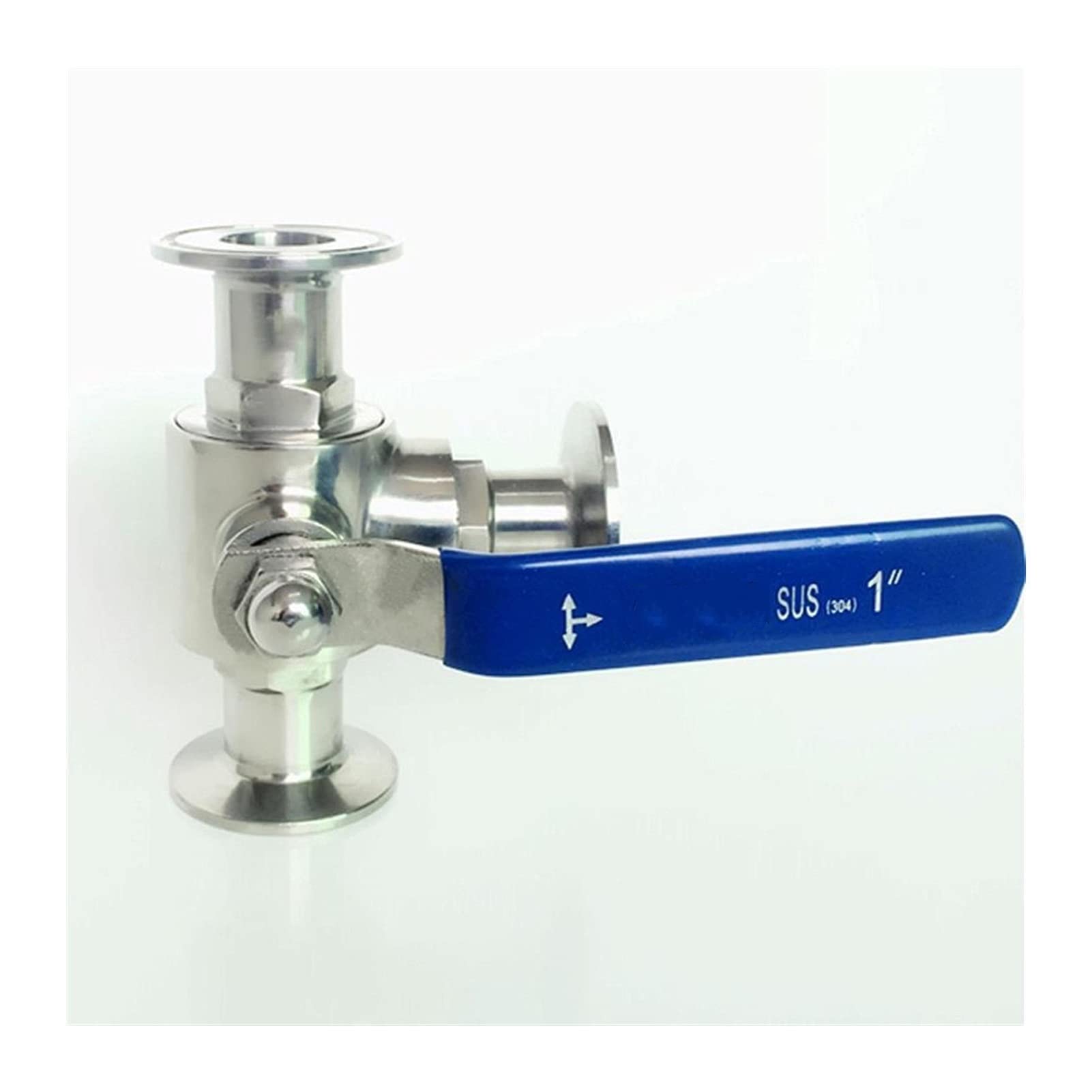 VSPPJYFG Fit 25mm 1inch Pipe OD x 1.5inch Tri Clamp Sanitary T-Port Ball Valve SUS304 Stainless