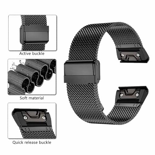 Correa Milanesa 26 mm para Garmin Fenix miniatura 2