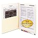 Smead 34100 Reinforced End Tab Pocket Folder, Fastener, Straight Cut, Letter, Manila (Box of 50)