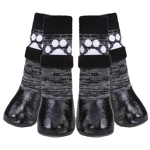 Hundesocken 4er Set Mit Rutschfester Sohle - Pfotenschutz Für Kleine & Große Hunde