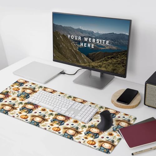 Grand tapis de souris de jeu antidérapant résout le manque d'espace pour clavier PC et souris de bureau - 5
