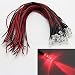 LAOMAO 1 paquete (20 bombillas) 5mm 12V DC rojo LED precableado redonda...