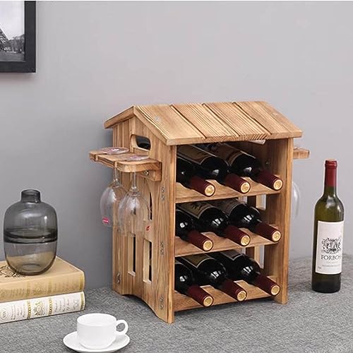Soporte para 12 botellas de vino de madera pine miniatura 2