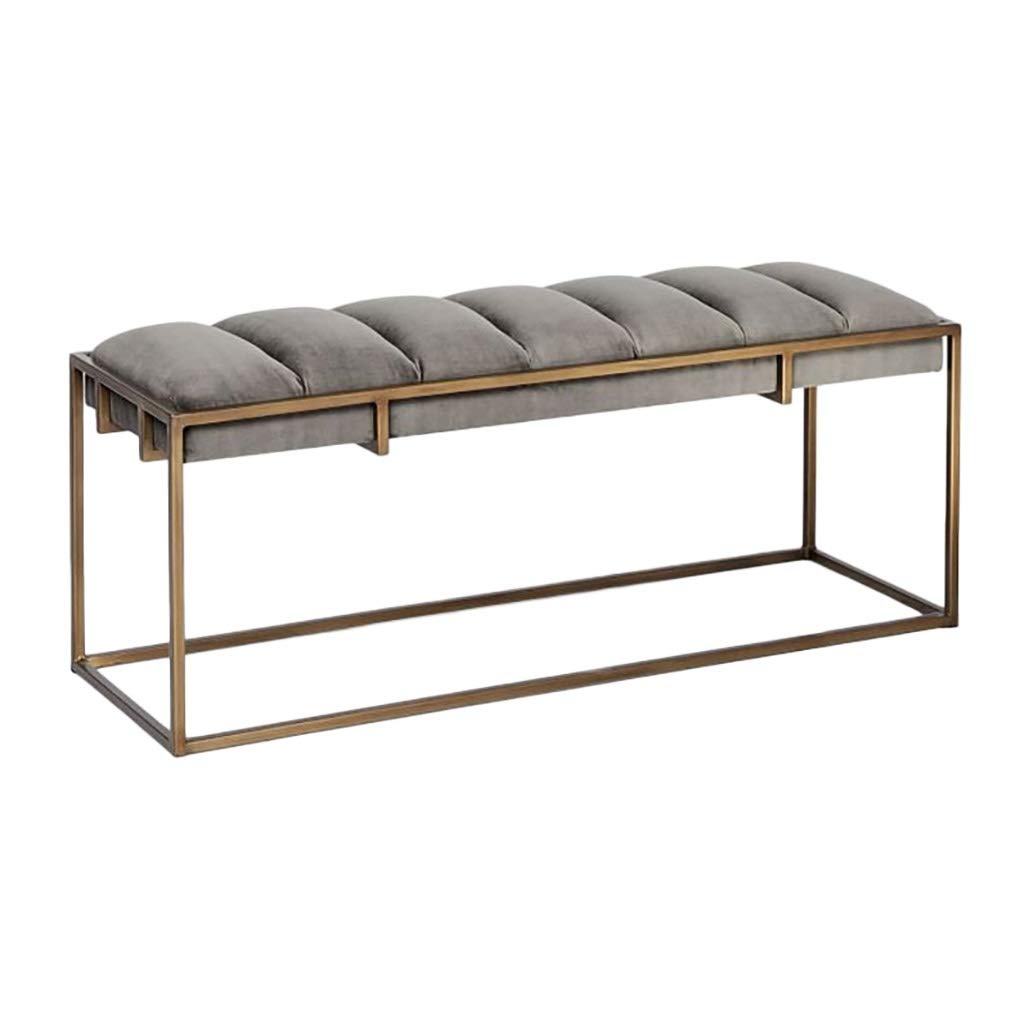 Tabouret long polyvalent en velours pour magasin de vêtements et salon