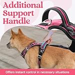 rabbitgoo Dog Harness for Large Dogs, No Pull Pet Vest with 3 Buckles, Adjustable Soft Padded Pet Harness with Easy Control Handle and Reflective Strips, Pink, L - Image 4
