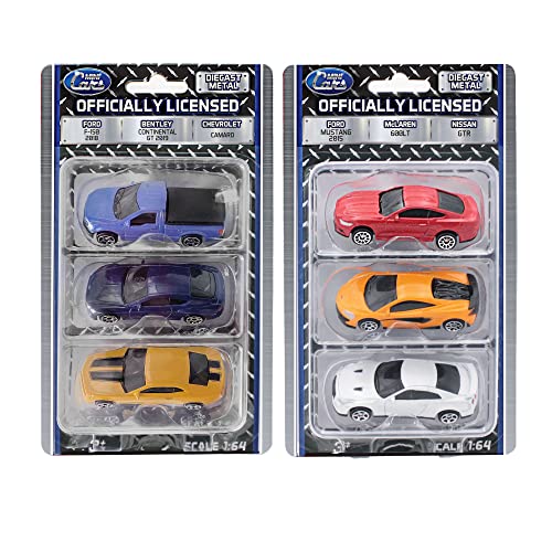 Set de 6 autos miniatura metálicos escala 1:64 miniatura 2