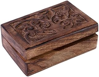 something different Tree of Life Box, Wooden, Brown, 15 x 10 x 6 cm