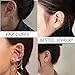 BESTEEL 66 Pcs Ear Cuff Earrings for Women Non Piercing,Hypoallergenic Silver plated Clip on Fake Earrings for Sensitive Ears,Ear Wrap Earrings for Helix Cartilage,Cz Star Butterfly Ear Cuffs Non Piercing