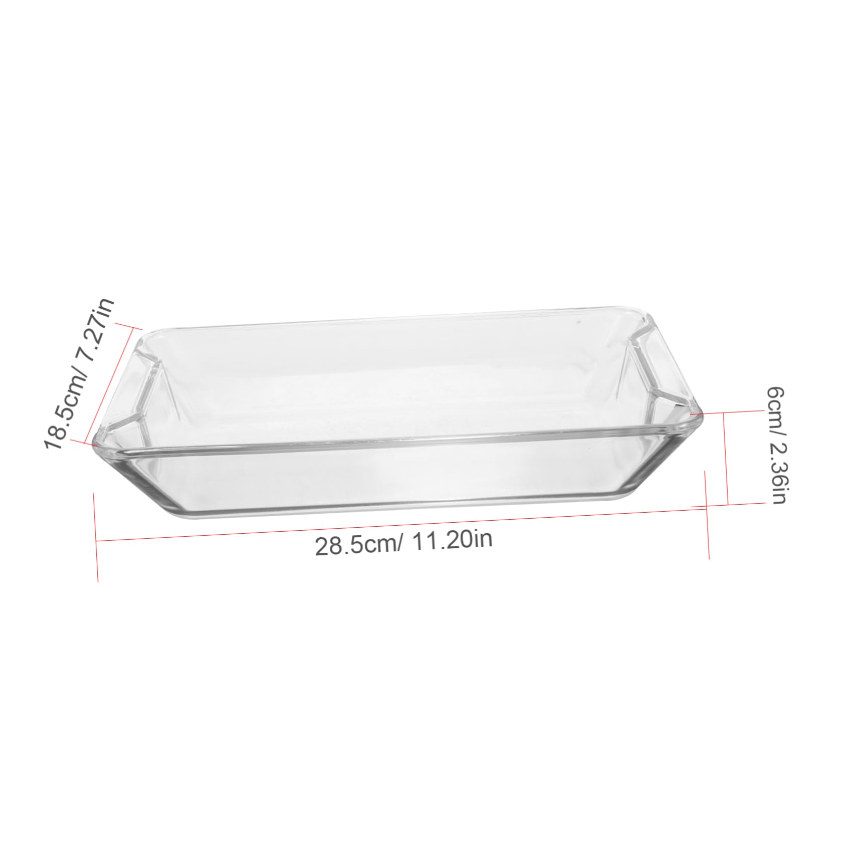 Cabilock Delicate Fish Steaming Dish Glass Platter Versatile Food Container for Appetizers Desserts and Steaks Elegant Dining Table Plate for Home Kitchen and Restaurant Use