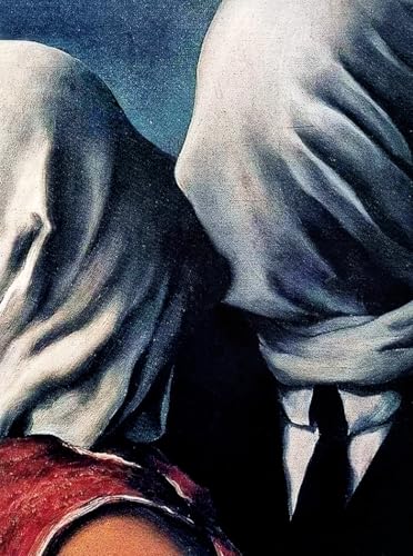 KUSTOM ART Poster Decorativo da Parete Serie Dipinti Celebri gli Amanti René Magritte Stampa Artistica su Carta Patinata 40x30cm Senza Cornice