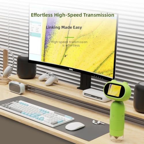 Microscopio digital de 1000x portátil con pantalla y luz de 8 LED 6