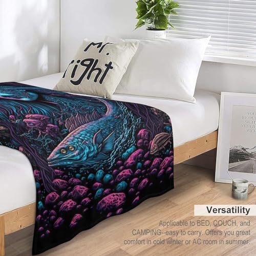 Couverture Triton imprimée douce en flannel de qualité supérieure - 7