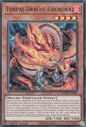 Tenpai-Drache Chundra MP25-DE184 Ultra Rare Deutsch Boosterfrisch 1. Auflage - 2025 Mega-Pack Tin - mit ReCollectibles-Versandschutz - für Yu-Gi-Oh!