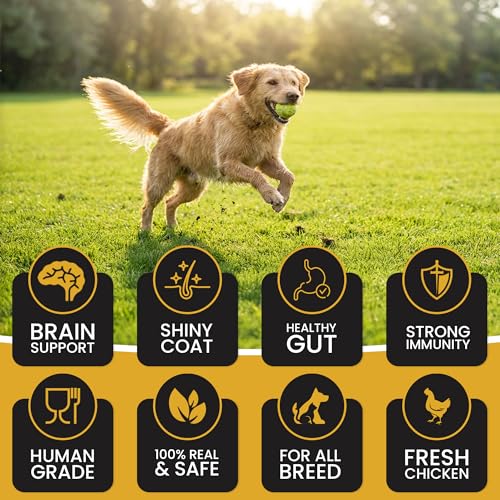 Image of Dr. Pets Pack of 10 (85g Each) Treetos Chicken Stix Dog Treats | Banana Oats Flavour | Soft Chew Sticks for Puppies & Adult Dogs | Training Reward Snacks | Pouch Pack