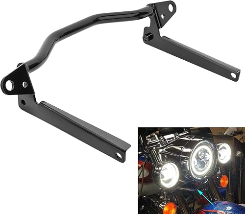 Lámpara de luz de paso de niebla negra para Harley Softail Fatboy Heritage 2002-2017