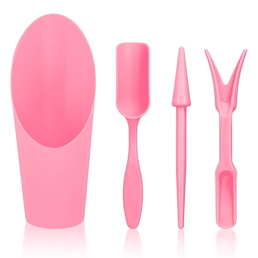 Bonsai Tools Transplanting Potting Bonsai Garden Shovel Hand Tools Bonsai Tree Kit Mini Garden Plant Care Shovel Soil（Pink）