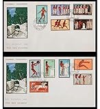 Ersttagsbrief FDC Goldhahn Griechenland Nr. 734-744 FDC Ersttagsbrief Olympia 1960\