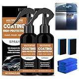 DAMIGHT Turbo Shine Nexa, 2 Set High Protection Quick Car Coating Spray, 3-in-1 Auto-Beschichtungsspray, Nexa Turbo Shine Nano Spray Auto, Schnellwachs für Lackoberfläche, Nexa Autopflege (B)