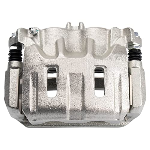 Image of TRQ Front Driver and Passenger Side Brake Caliper Set 2 Piece Caliper Brackets Hardware for 2011-2017 Honda Odyssey