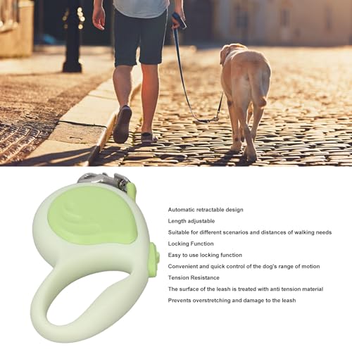 RETRACTABLE DOG LEASH AUTOMATIC LOCKING ERGONOMIC DESIGN FOR PET WALKING TRAVEL
