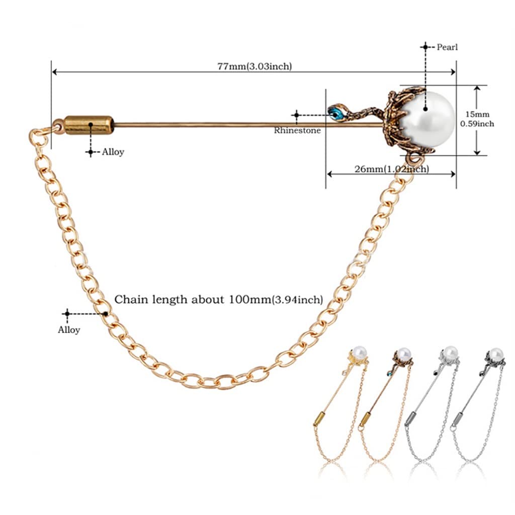 Retro Nette Brosche Quaste Kette Anzug Revers Pins Lange Nadel Strickjacke Schal Schnalle Männer Schmuck