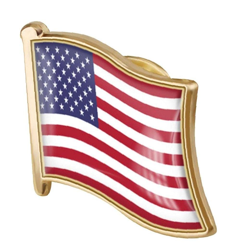 1pc American Flag Pin Badge Metal Lapel Pin Brooch Flag Lapel Pin Novelty Accessory