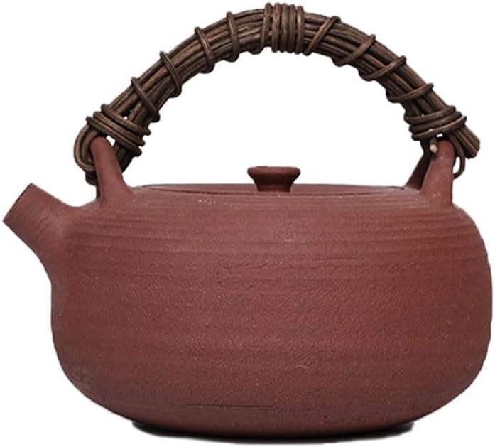 Loose Tea Teapot Handmade Teapot Stoneware Japanese Style Handle Teapot Kettle Household Ceramic 500ml Kung Fu Teapot Multifunctional Teapot