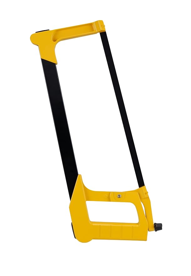 Homdum Hacksaw 300MM,Handheld with 2 Interchangeable Blades,45°/90° Hacksaw Frame for Metal,Wood,Steel,PVC Pipe,Frozen Meat,Hacksaw and Plastic,Professional High-Tension Hacksaw