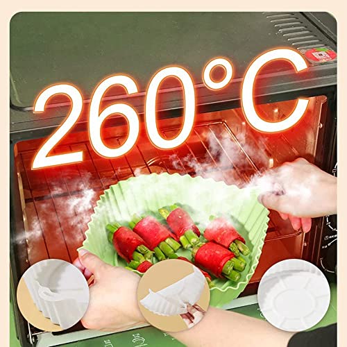 ZYNEX - kit 2 Cestas de Silicone para Air Fryer, Antiaderente 17,5cm - Forro Cesto Reutilizável de F